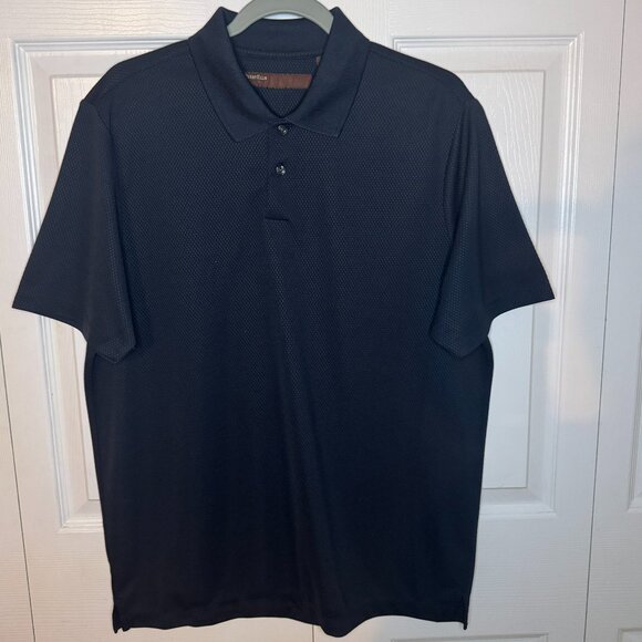 Perry Ellis Men's Size M Polo Shirt - Dark Blue/Navy, Waffle Texture - Picture 1 of 10